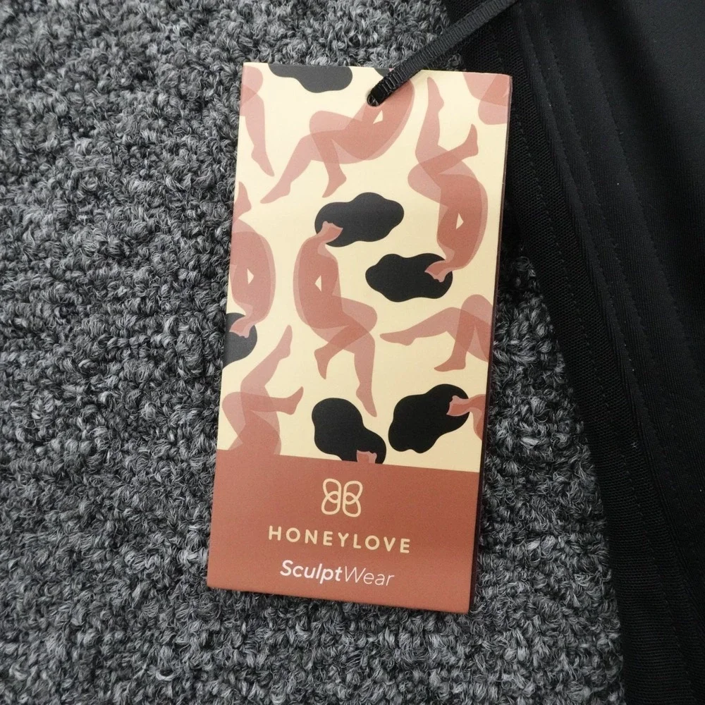 Honeylove SuperPower‎ Thong Womens 2X Black Shapewear Seamless Sculpting New